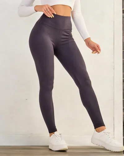 Royalfashion Women's cotton ribbed leggings