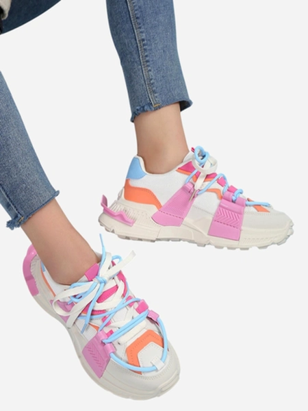 Royalfashion Women's sports sneakers with rubber inserts Bubble