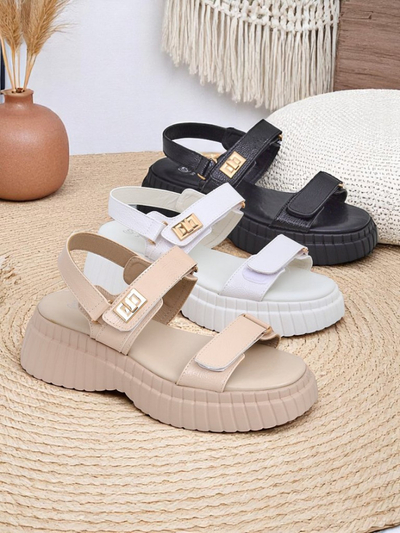 Royalfashion Women's sandals on a thicker sole Aganda