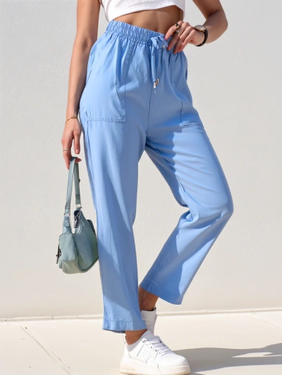 Royalfashion Women's Straight Fabric Trousers 7/8