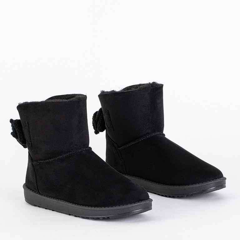 Women's Aurelia Black Flat Heel Boots