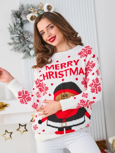 Royalfashion Women's Christmas sweater with Santa