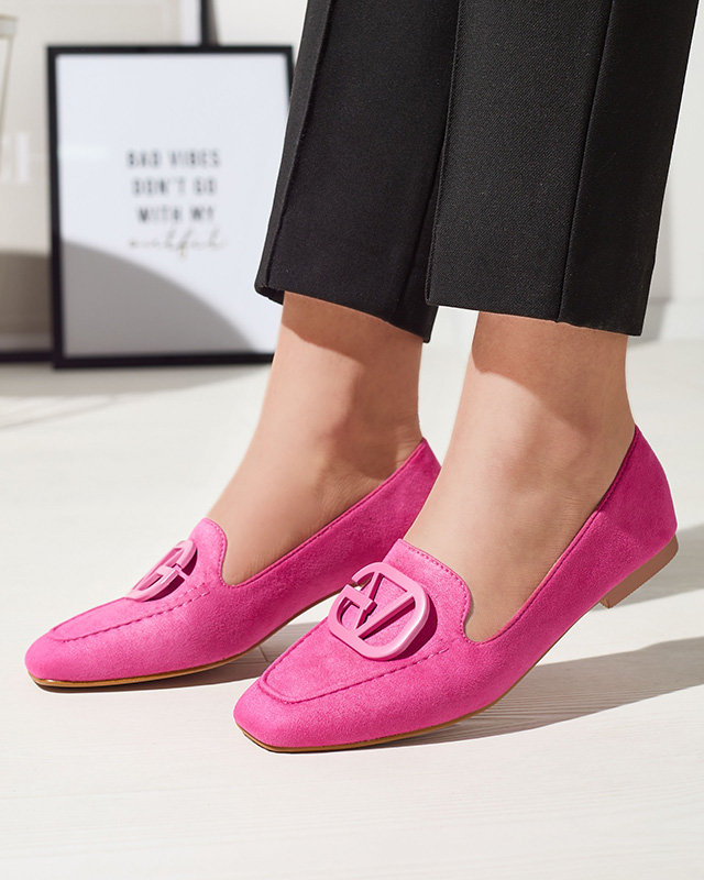 OUTLET Fuchsia women's moccasins Jeterika - Footwear