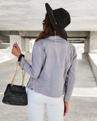 Royalfashion Women's eco-suede ramoneskin jacket with pockets