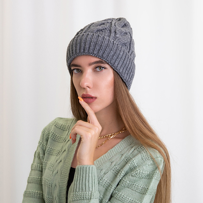 Ladies 'winter gray winter hat - Accessories