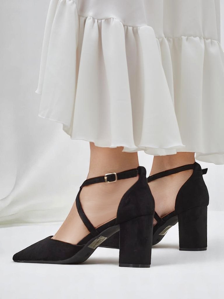 Royalfashion sieviešu ekozamšādas pumpes ar Kanastru siksnām