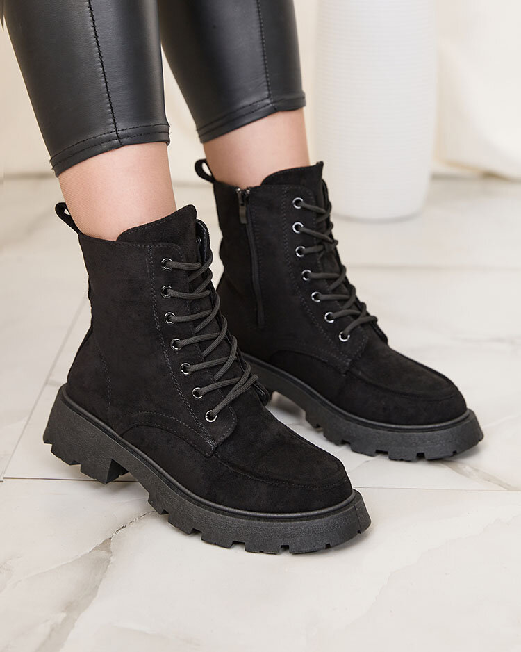 Royalfashion Black women's Oroccar lace-up boots
