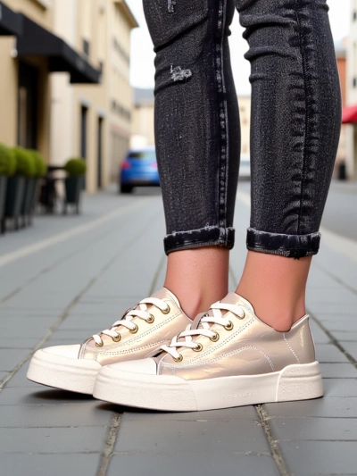 Royalfashion Women's Sporty Sneakers Golddelle