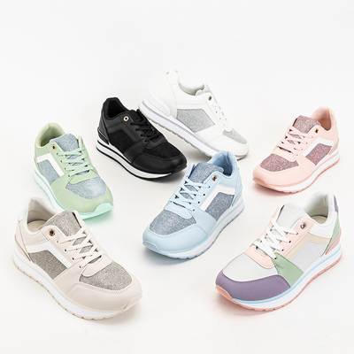 Multicolored women's sports sneakers with glitter Berilan - Footwear