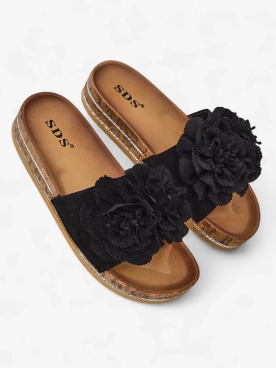 Royalfashion Women's sandals with flowers Focce