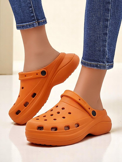 Royalfashion Sieviešu perforēti gumijas flip-flopi Dellosa