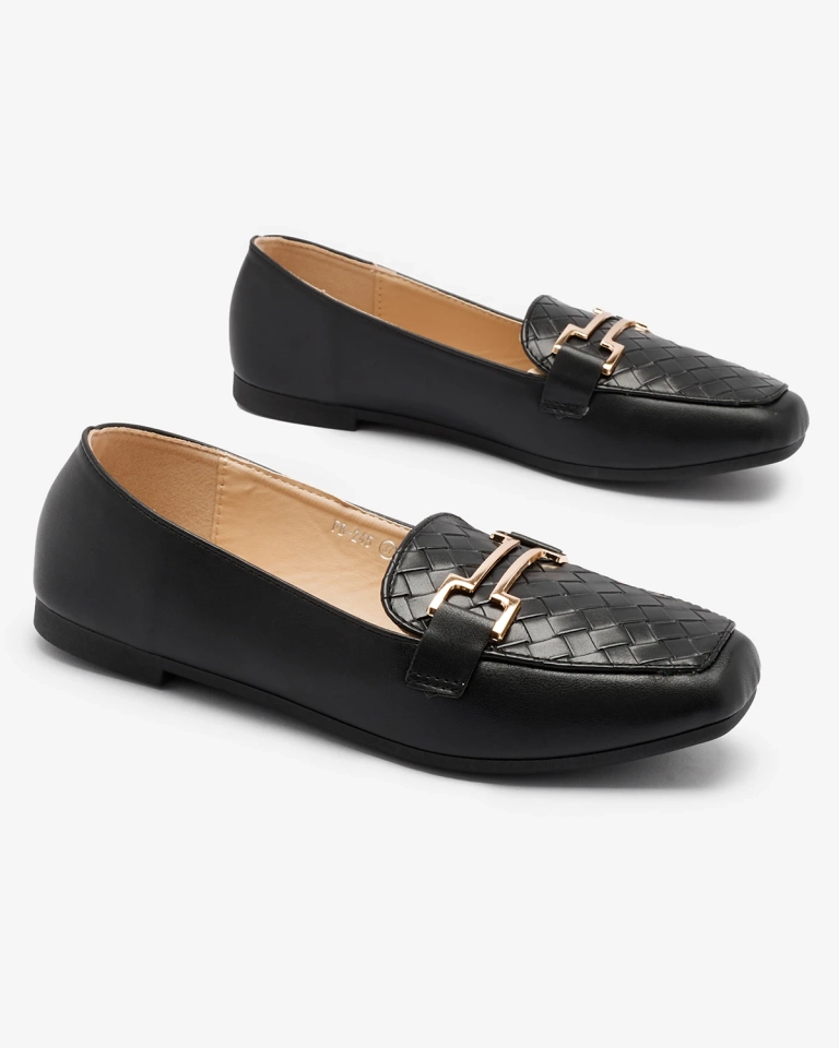Royalfashion Black women's moccasins Bulerol