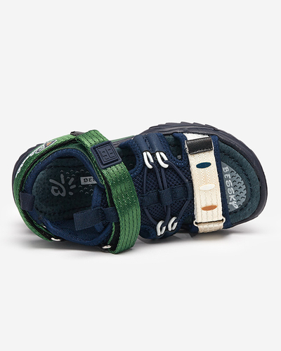 Green children's Velcro sandals Meteris - Footwear