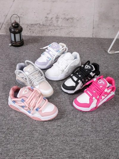 Royalfashion Women's sport sneakers with decorative laces Clesiv