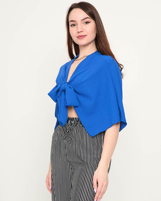 Women's cobalt short cape - Clothing