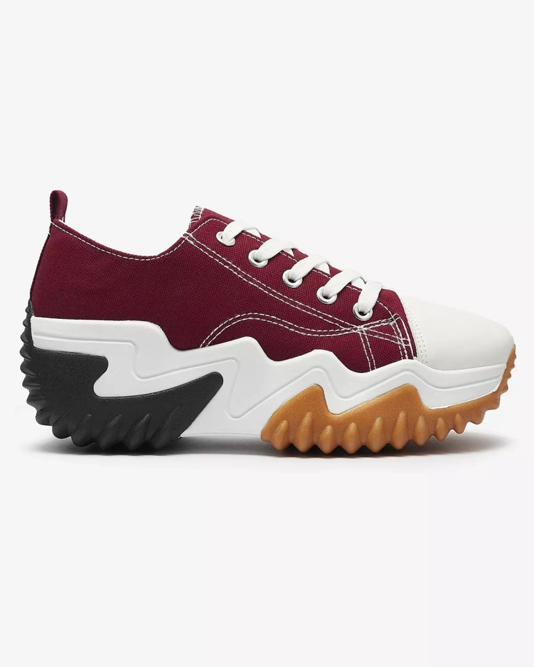 Sieviešu bordo krāsas sporta apavi uz platformas Nacarry - Apavi