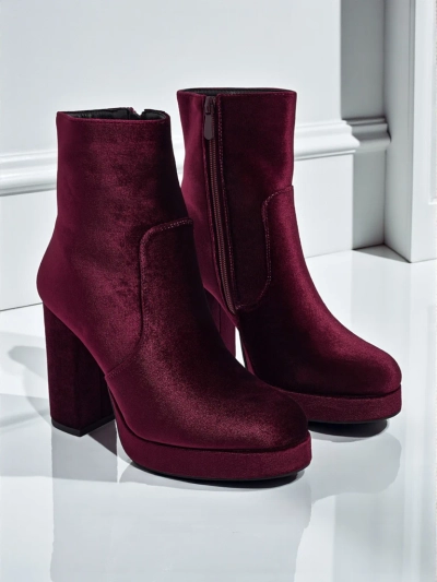 Botas femininas de coluna tipo veludo Miss