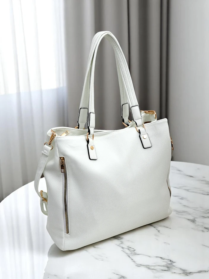 Royalfashion Large women's shopper bag made of eco leather