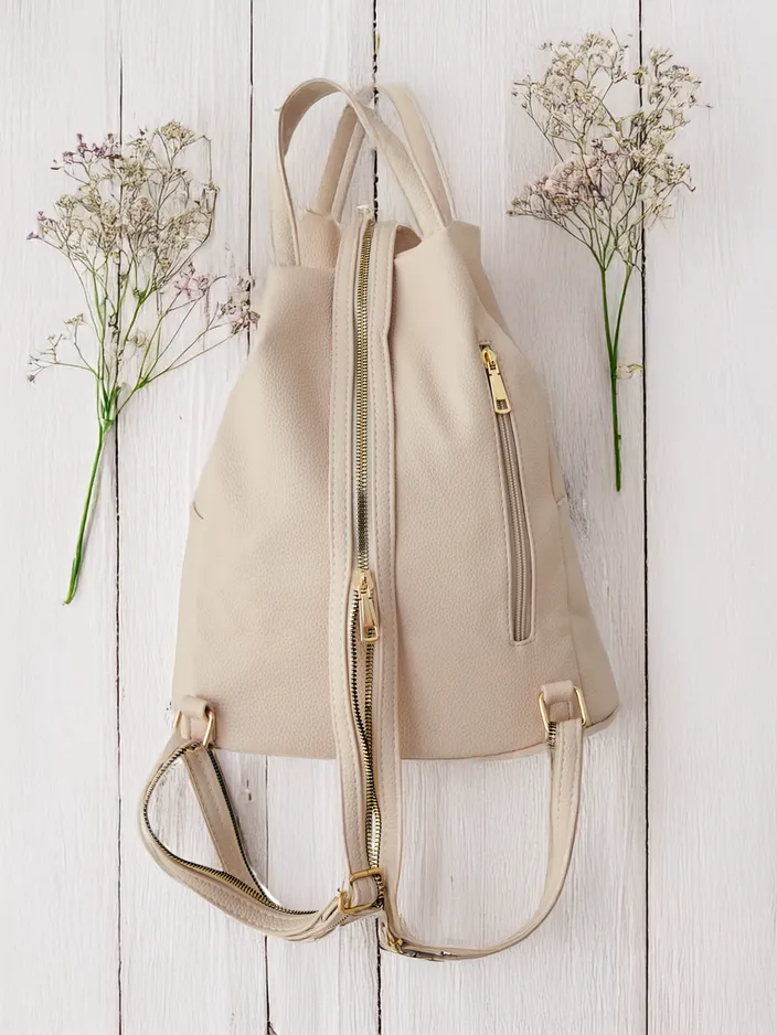 Royalfashion Small women's eco-leather triangular-shaped backpack