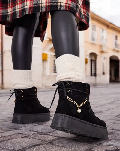 Royalfashion Women's lace-up Woruces boots