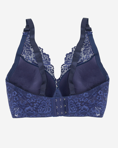 Pink bra with navy blue lace - Underwear