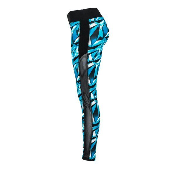 Blue leggings with a geometric pattern - Pants 1