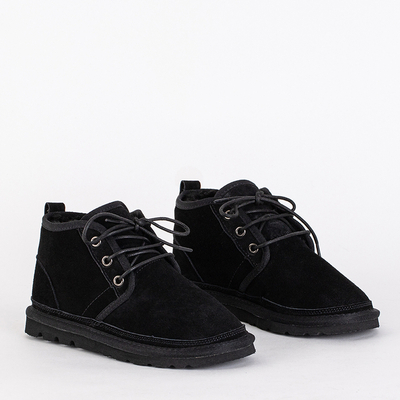 Luna Black Suede Comfortable Winter Children's Boots