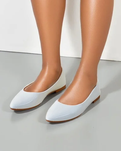 Royalfashion Women's patent ballet flats Aramiese