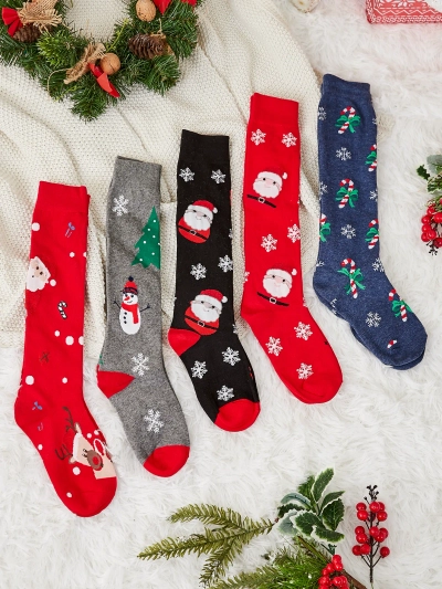 Royalfashion Set of 5 pairs of women's long socks