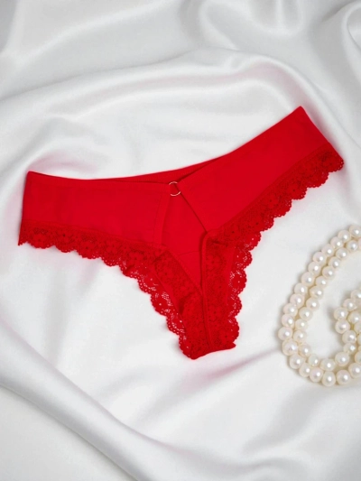 Lace women's thong panties with lace