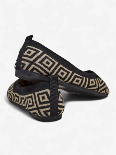 Royalfashion Fabric women’s ballet flats with a geometric print Metric