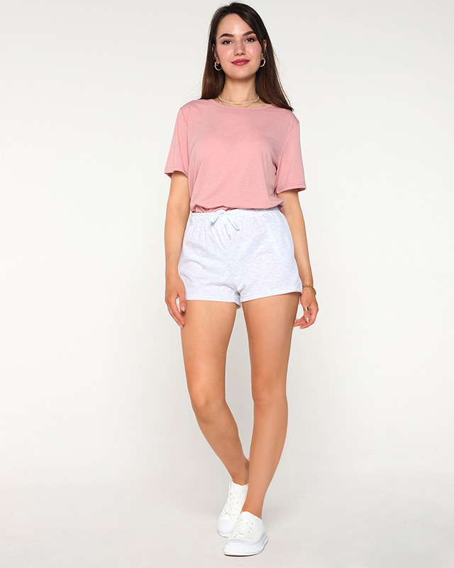 Light gray women's sports shorts - Clothing