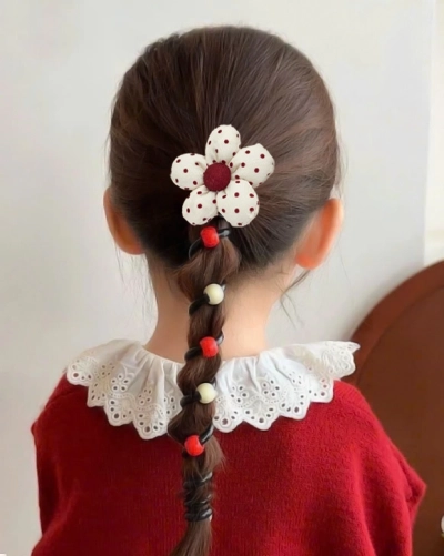 Royalfashion Hair elastic spiral with a little flower Blossom Coil
