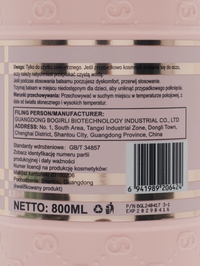 Luxelux ķermeņa mazgāšanas gels Aminoskābes 800 ml