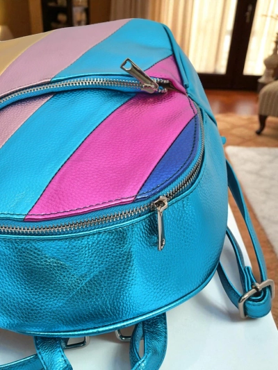 Royalfashion Женский рюкзак из экокожи с металлическими полосками Metallic Stripes