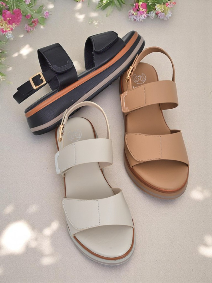 Royalfashion Sieviešu sandales ar biezāku zoli Tulipp