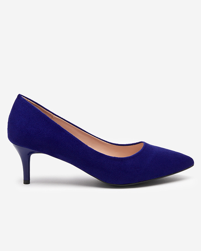 Cobalt women's pumps on a low heel Oia - Clothing