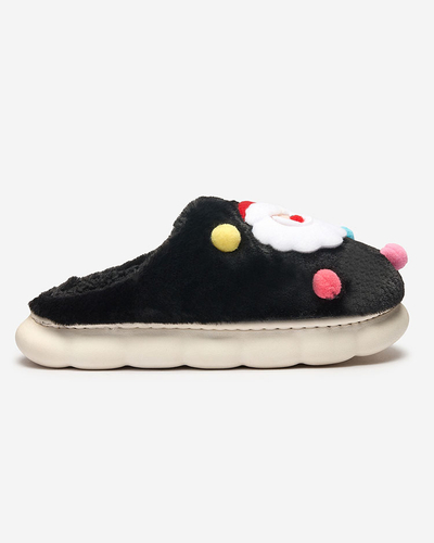 Royalfashion Christmas women's slippers in black Fertemse
