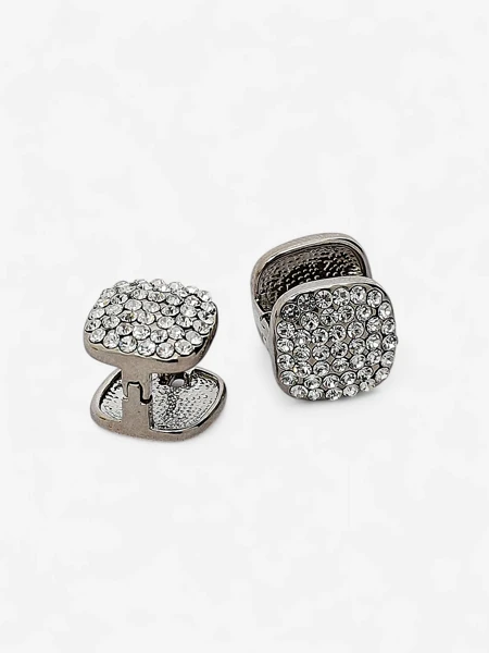 Royalfashion Women's clip-on earrings with cubic zirconia