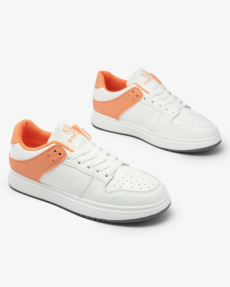 Royalfashion Balti un oranži sieviešu sporta apavi Elevace