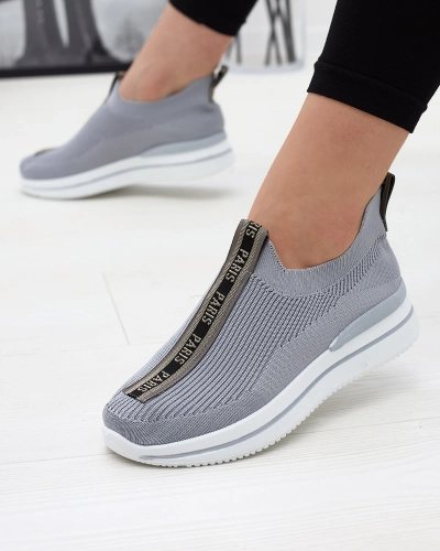 Женские спортивные туфли-слипы с надписью серого цвета Cerppa- Footwear