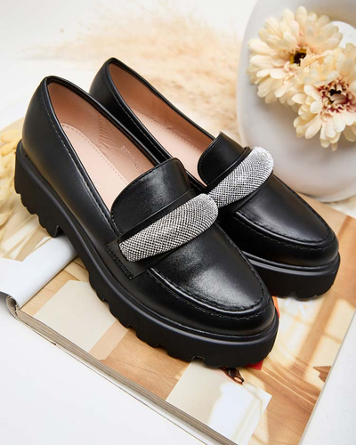 Royalfashion Sieviešu mokasīni ar cirkoniem Emerne