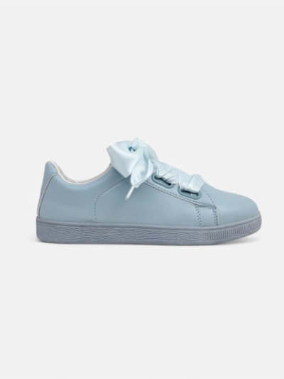 Royalfashion Women's eco-leather sneakers with decorative laces Etti