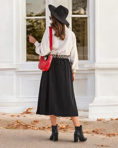 Royalfashion Sieviešu vidēja garuma svārki a' la vadrots