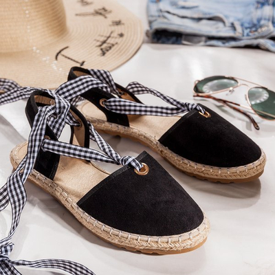 Black espadrilles with open heel Papavero - Footwear
