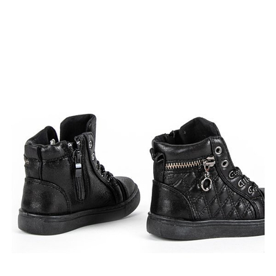Black girls 'boots with a black Caramella sole - Footwear 1