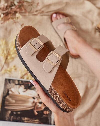 Royalfashion Sieviešu Ottoma flīpsas ar plakanu zoli