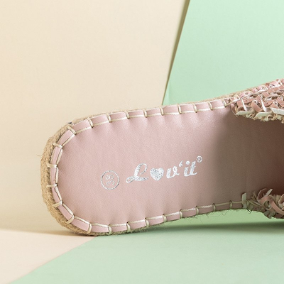Pink Sonish women's flat slippers - Footwear