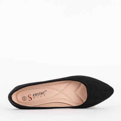 Black women's eco-suede ballerinas Aymi - Footwear