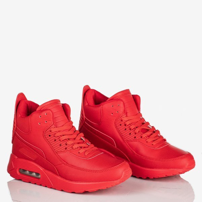 Red women's high-top sneakers Verna - Footwear 1